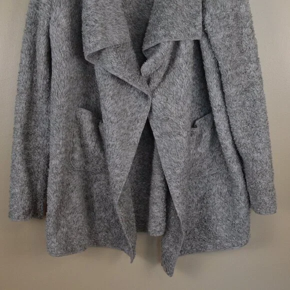 Soft Surroundings Gray Hug Me Cardi Sweater Soft Cozy Loungewear Sleepwear Warm - Picture 3 of 8